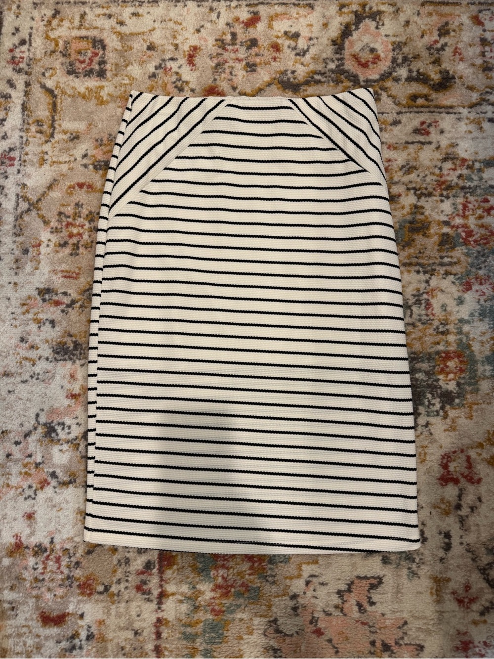 Gilli Black and White Striped Pencil Skirt
